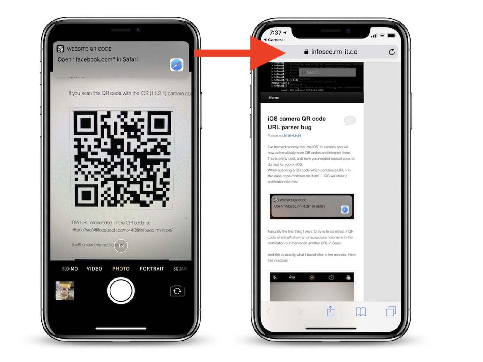 Ios 11 Qr Code Vulnerability In Camera App Could Lead Users To Malicious Websites Macrumors