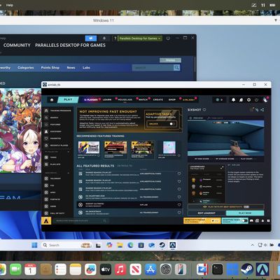 Parallels Desktop 26 for Mac Steam running in Windows 11 VM