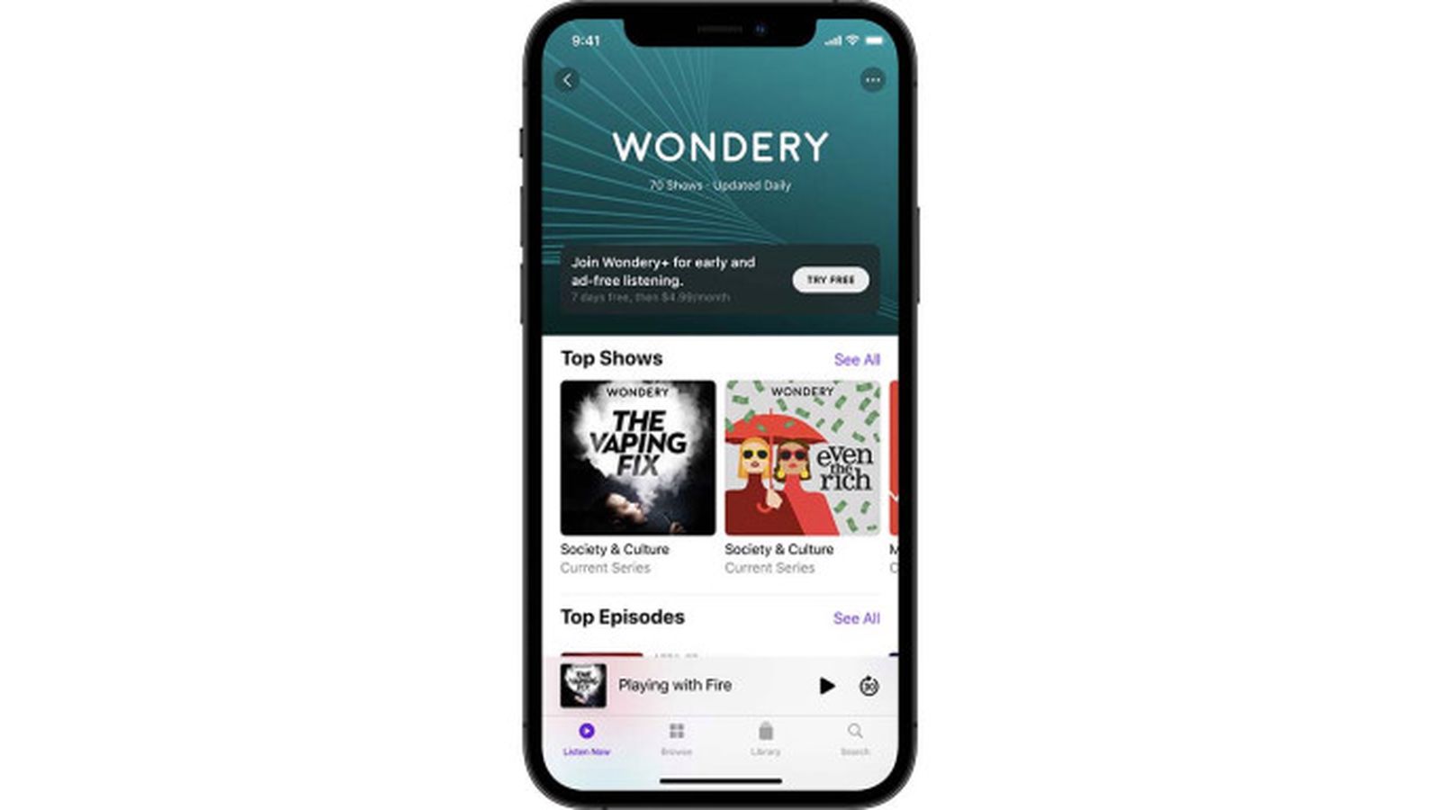 photo of Amazon-Owned Wondery+ to Launch on Apple Podcast Subscriptions image