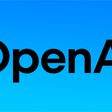 openai logo word blue