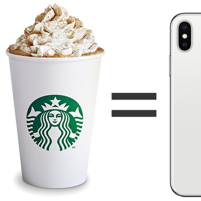 starbucks equals iphone x