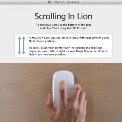 scrolling in lion