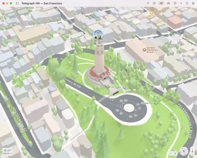 maps monterey 3d view coit tower