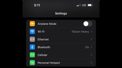 Ustawienia Ethernet iPhone'a 15 Pro