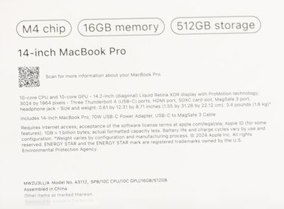 Alleged 14-inch M4 MacBook Pro box