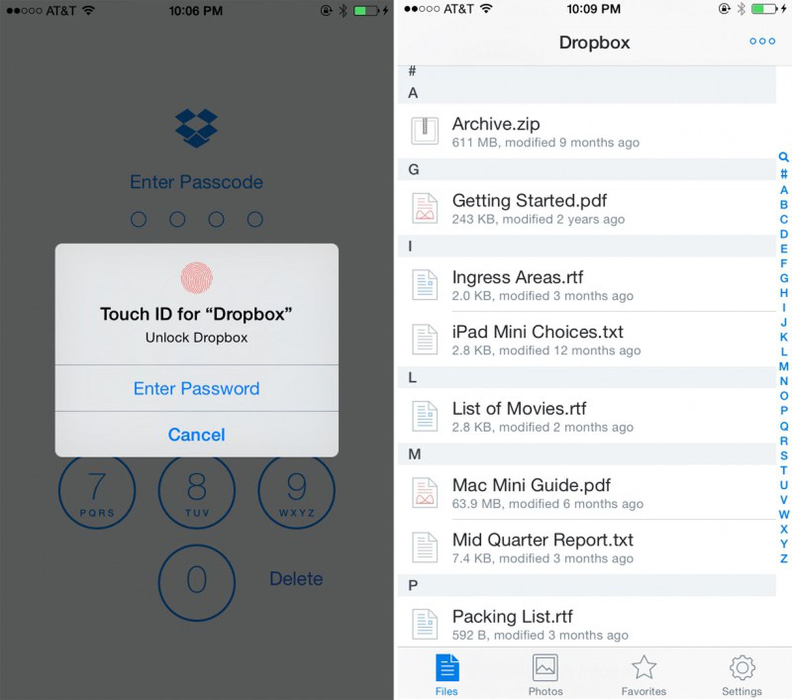 Dropbox For Ios Updated With Touch Id Integration Iphone 6 And 6 Plus Support Macrumors