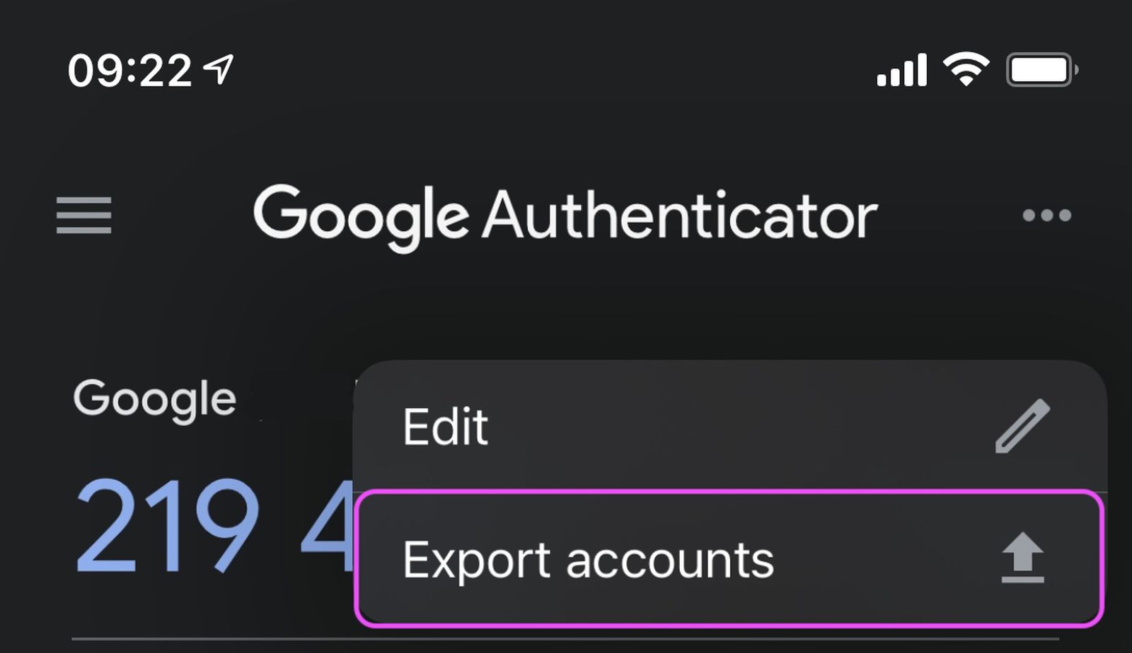 Google Authenticator iOS App Gains New Export Accounts Option