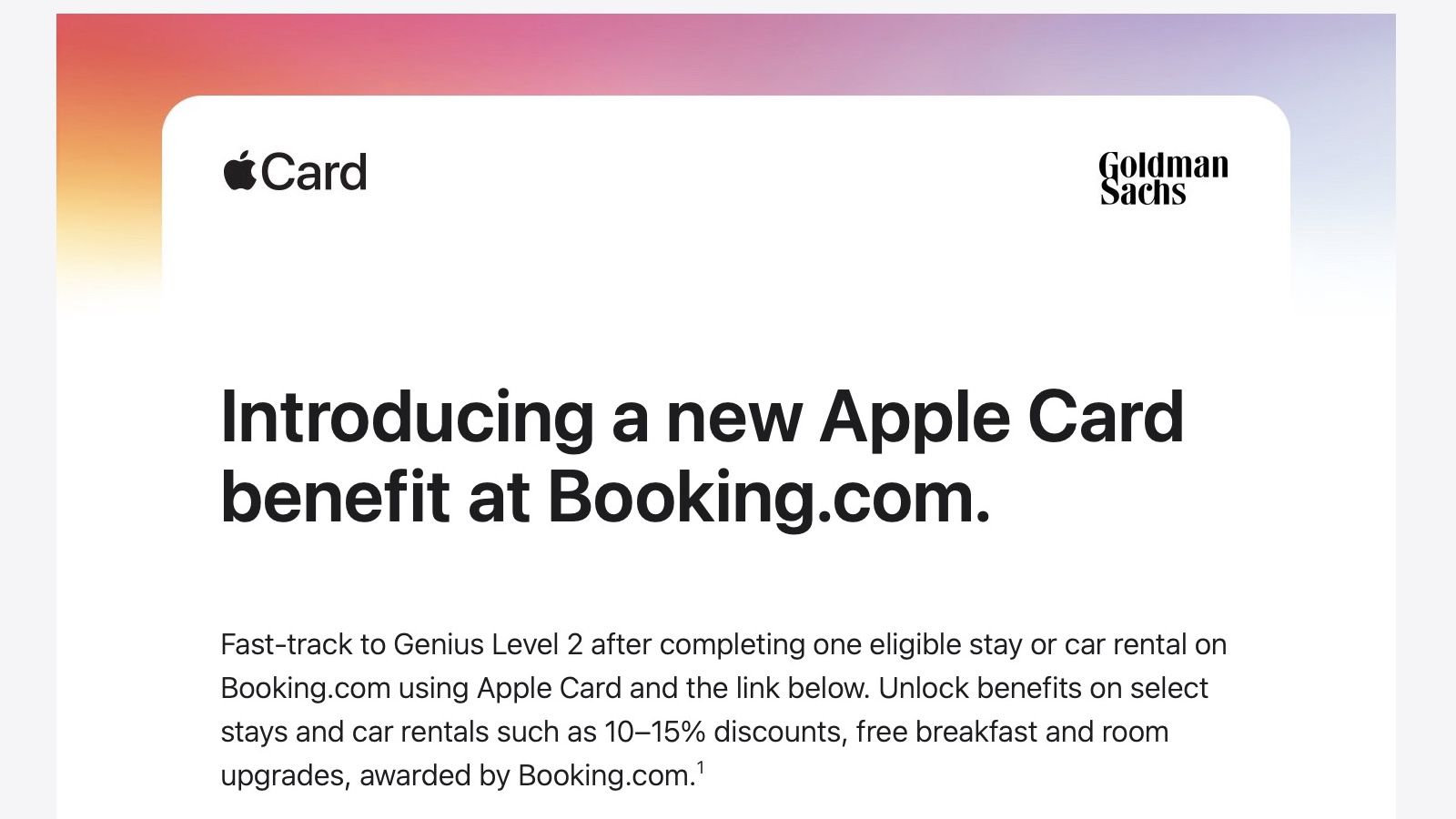Apple Card Now Fast-Tracks Booking.com Perks With Just One Trip - MacRumors