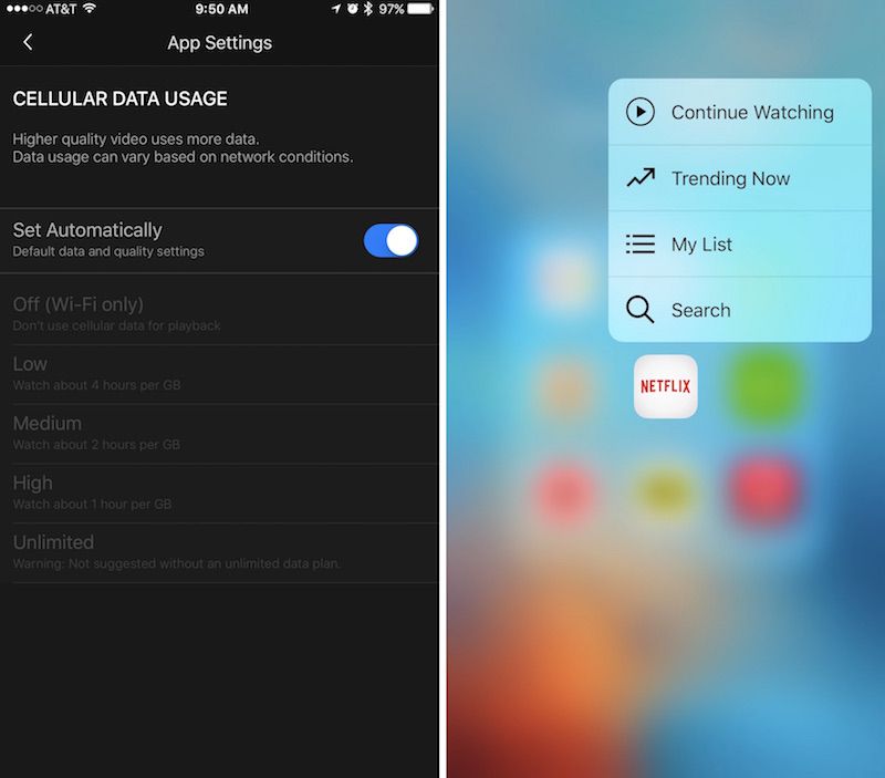 Netflix iOS update