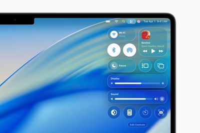 macOS Tahoe Control Center