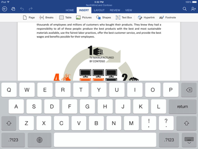 Microsoft Word for iPad