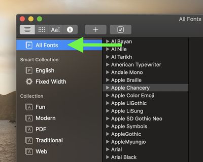 how to install new catalina fonts 3