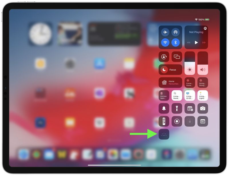 iOS 15.4 How to Adjust Magic Keyboard Brightness on iPad From Control