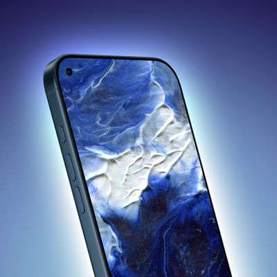 iPhone Top Left Hole Punch Feature Blue