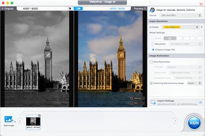 videoproc image ai colorize