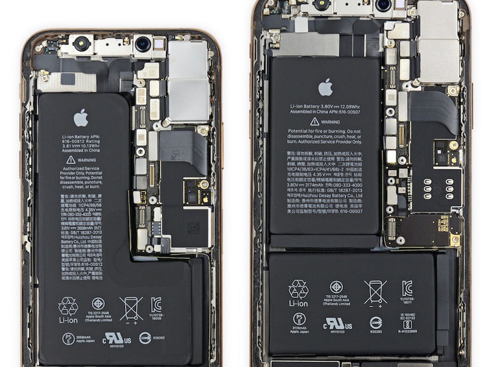trolley bus violin afstemning iFixit: iPhone XS Has 'Notched' Battery and iPhone XS Max Has  Apple-Designed Power Management Chip [Updated] - MacRumors