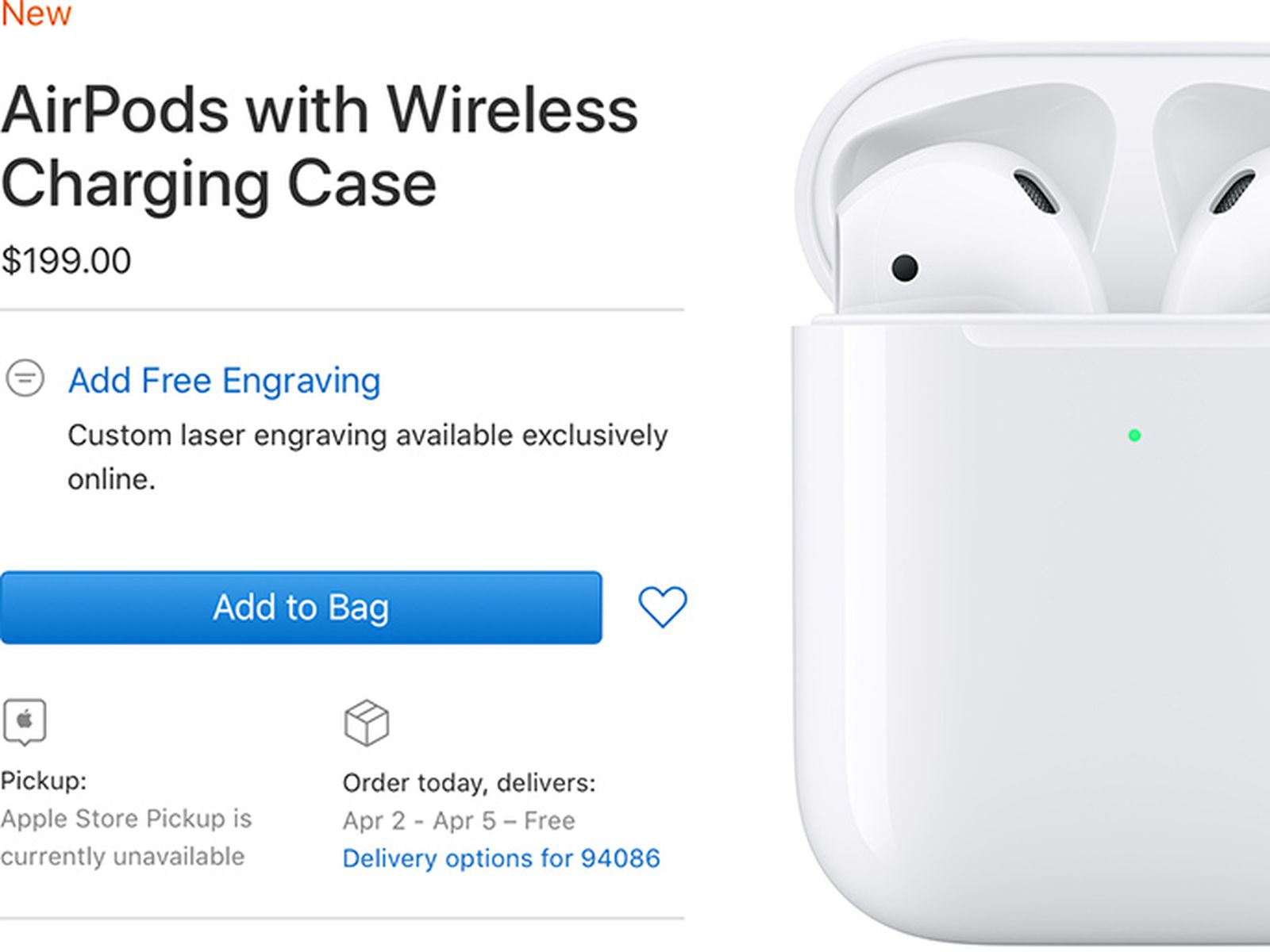 AirPods With Wireless Charging Case Delivery Date Slips to April