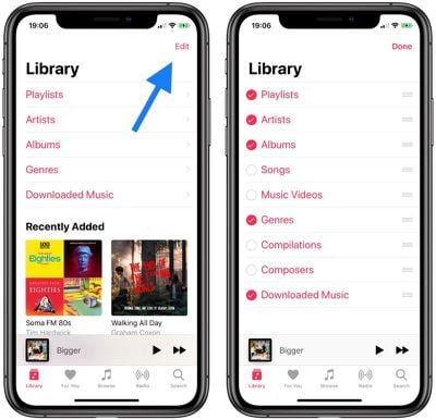 customize apple music library 2