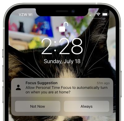 iOS 15 предложения по фокусу
