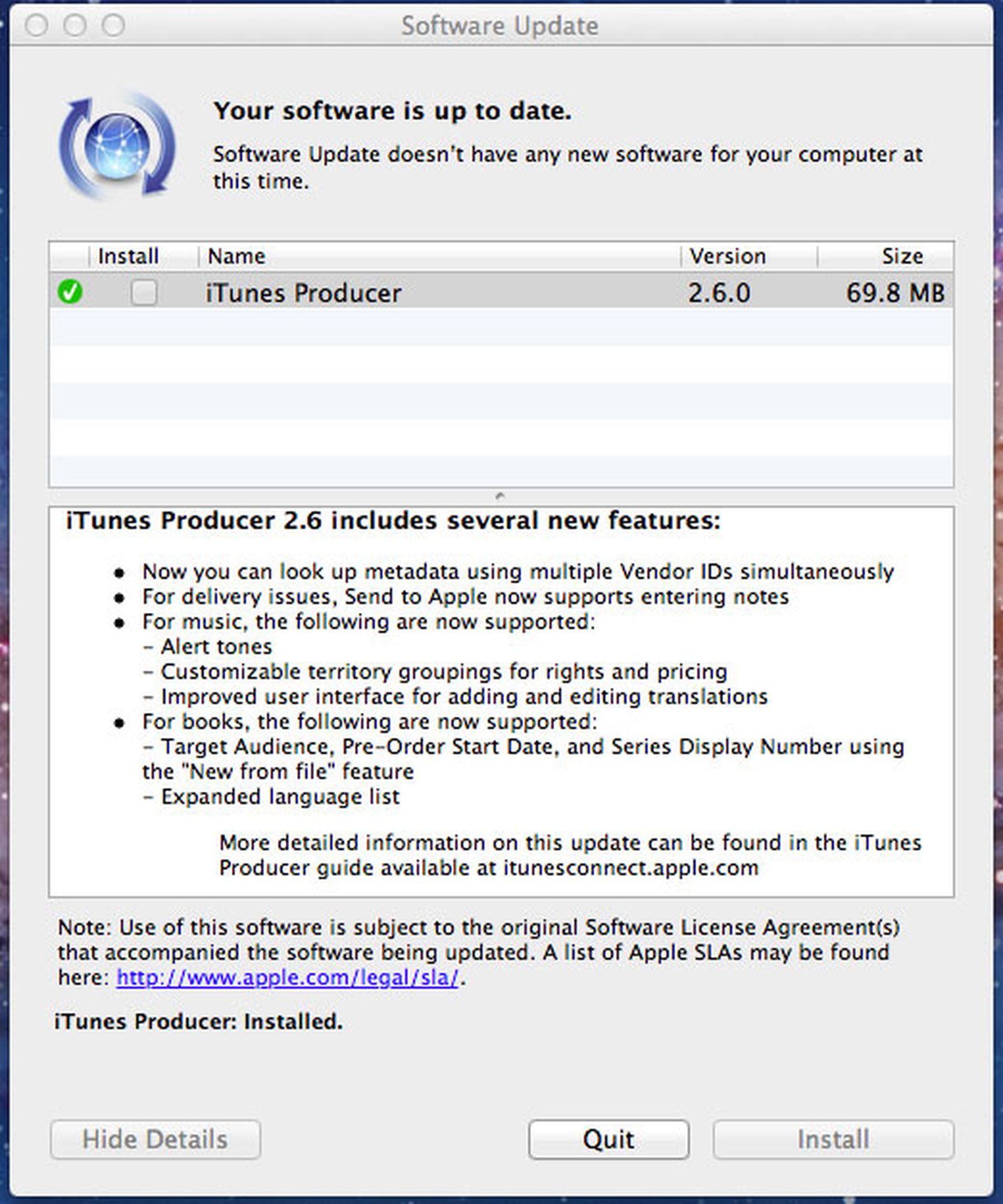 Что за программа software update. ITUNES Producer. Apple software update что это за программа.