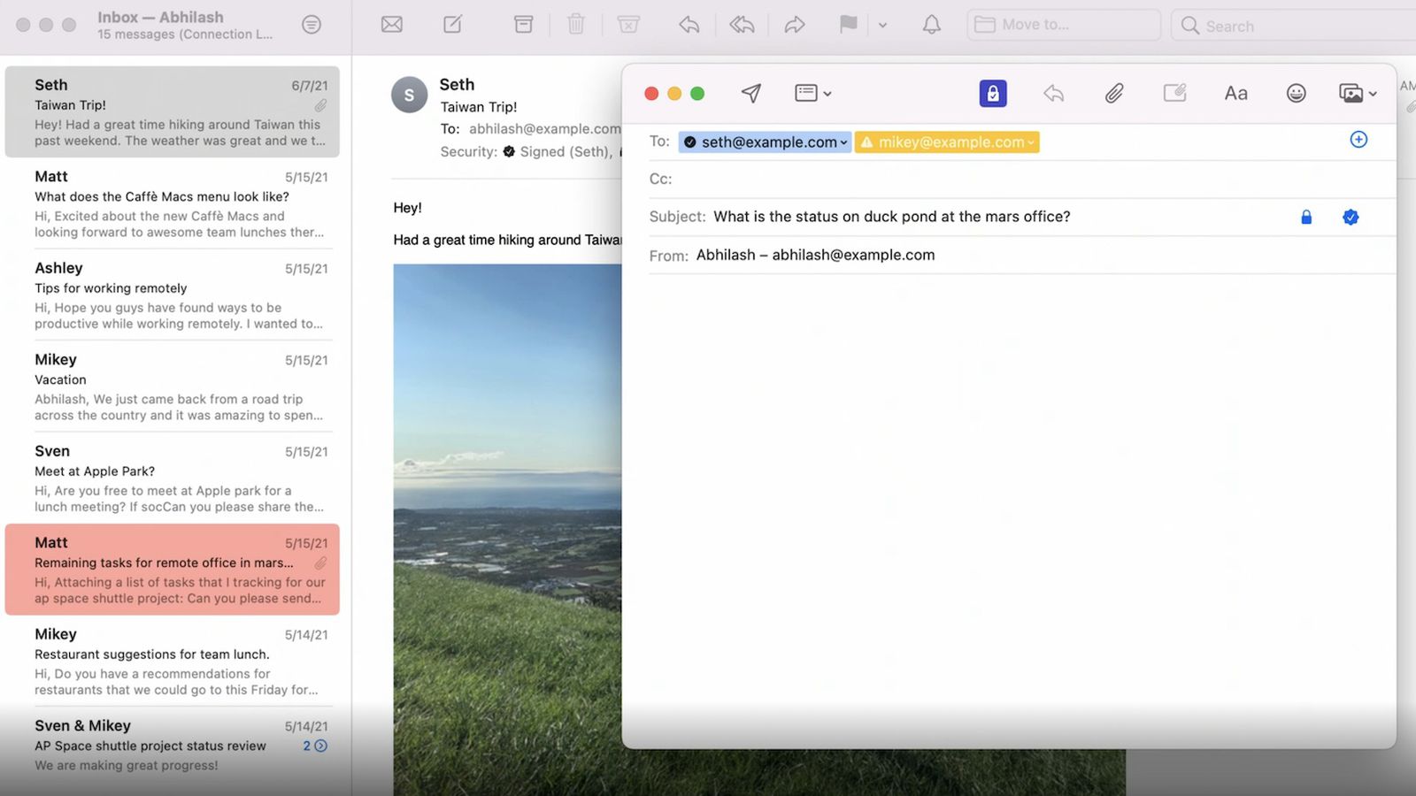 set email signature in mail app for sending and receiving mail on mac