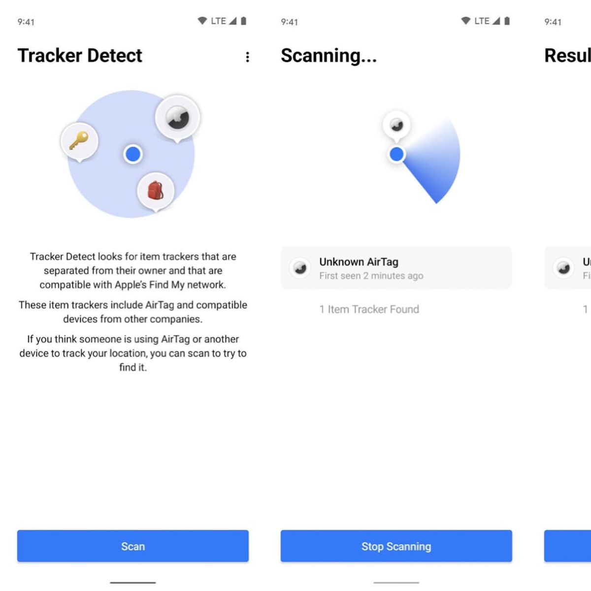 Images of Android's promised AirTag tracker app revealed
