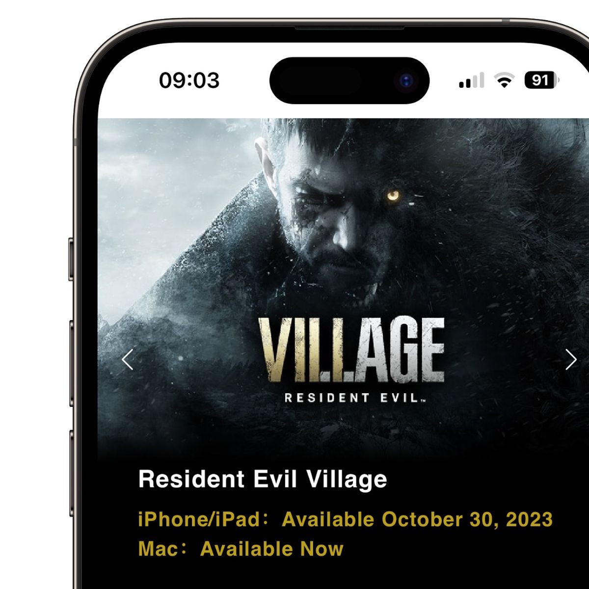 Resident Evil Village for iPhone 15 Pro and iPad Launches October