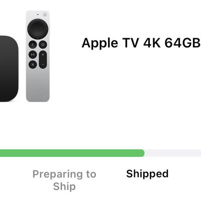 apple tv 4k 2021 shipped