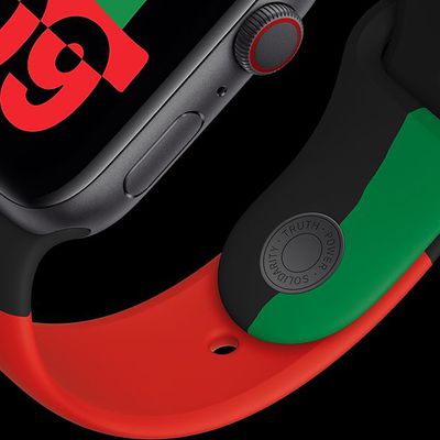 black unity apple watch close up