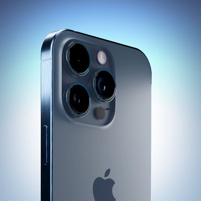 iPhone 15 Blue Three Quarters Perspective Camera Closeup Feature
