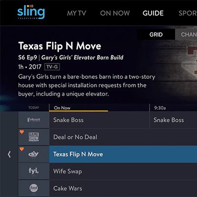 sling tv grid guide