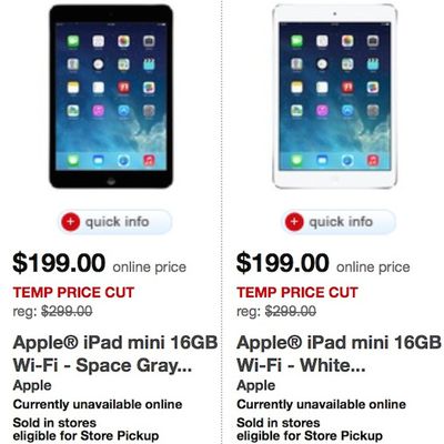 ipad mini target 199