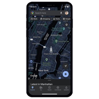 google maps dark mode