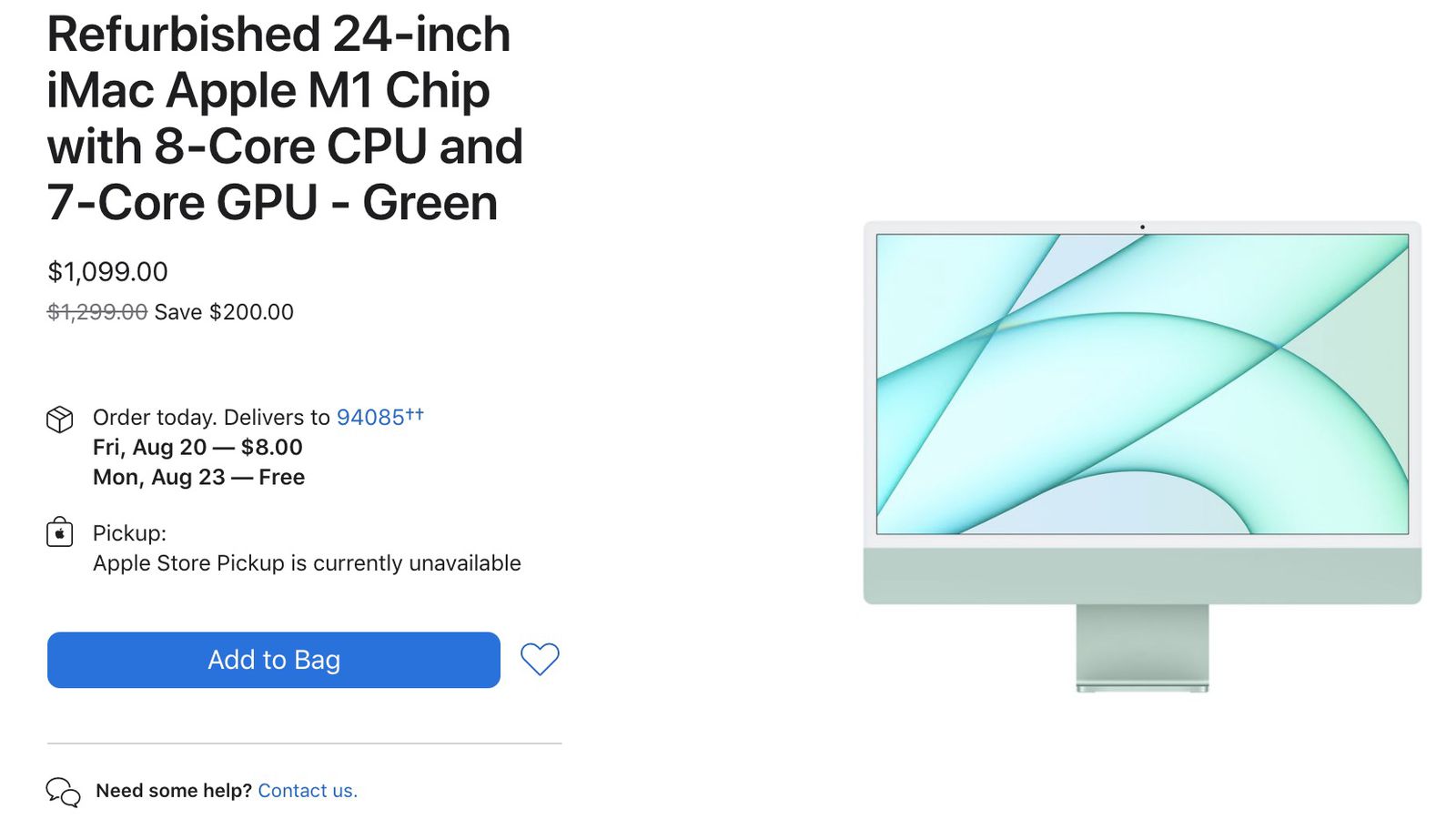Apple Now Selling Refurbished 24-Inch M1 iMacs in the United