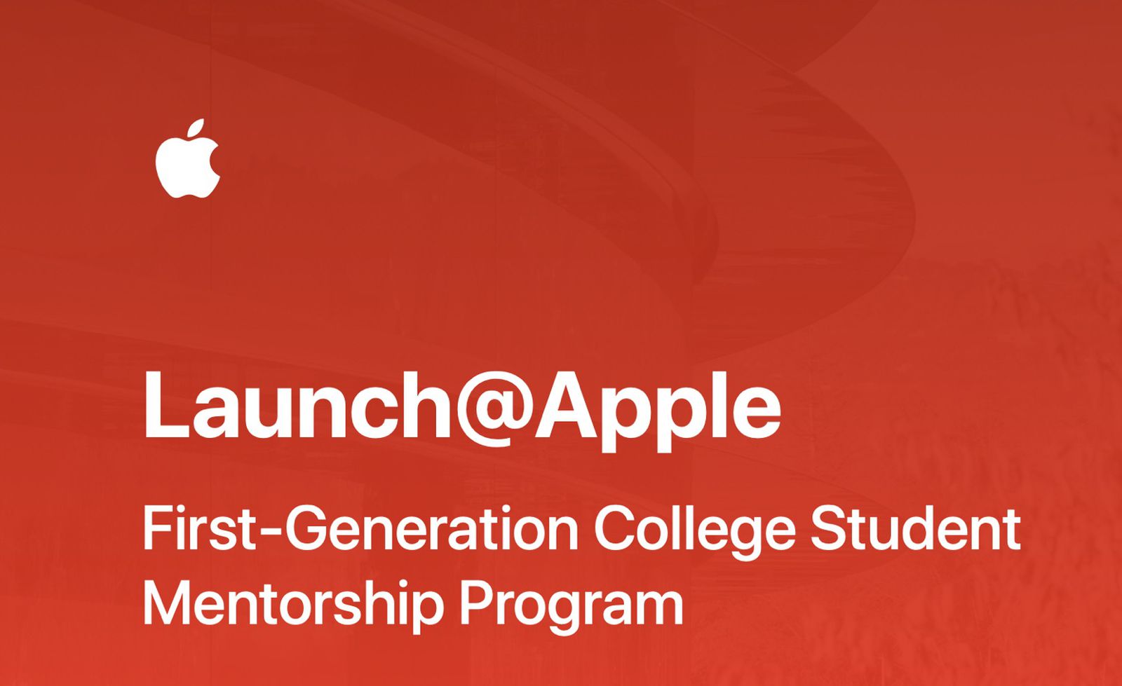 Apple is launching a mentoring program for first-generation students