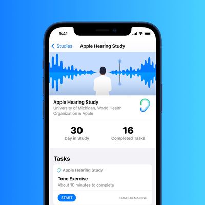 apple hearing study blue