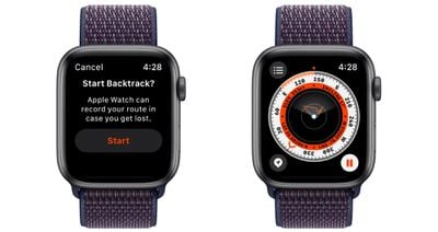 watchos 9 compass app backtrack