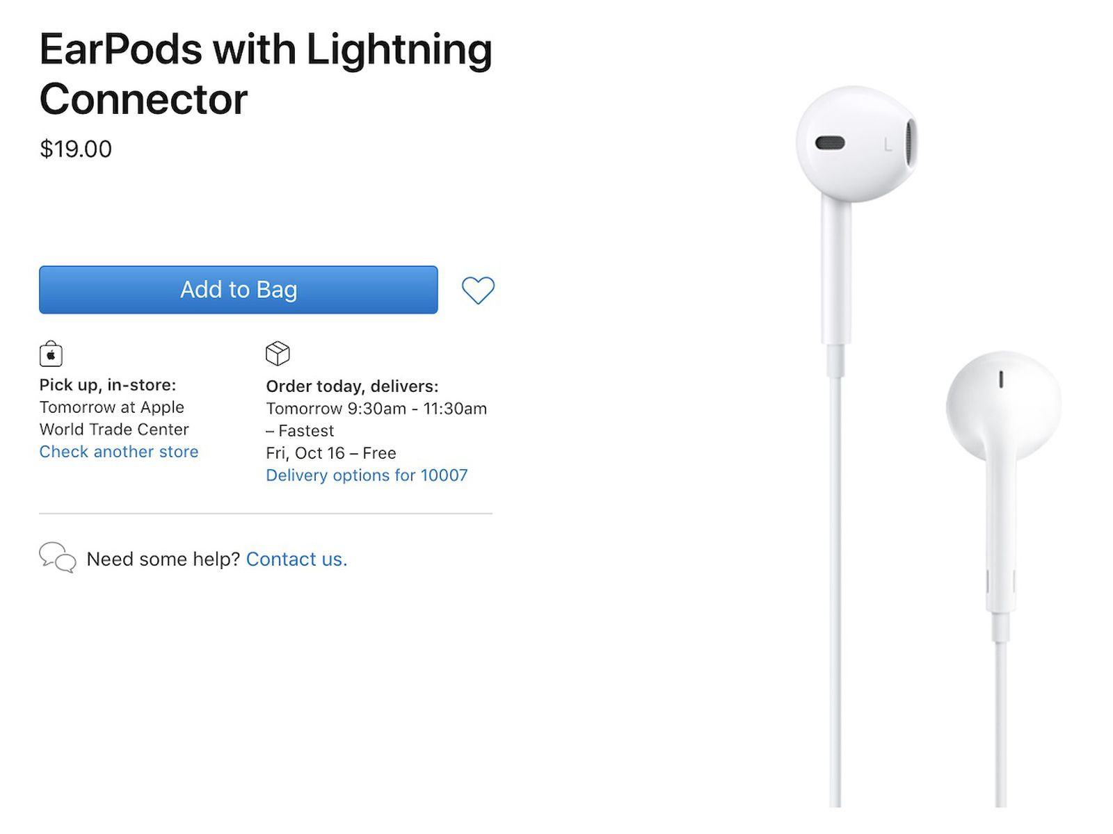 Apple Lowers Price of EarPods by $10 Now That They Aren't Included With  iPhones - MacRumors