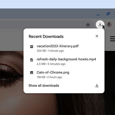 chrome search interface