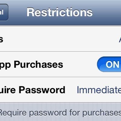 app purchase password restrictions