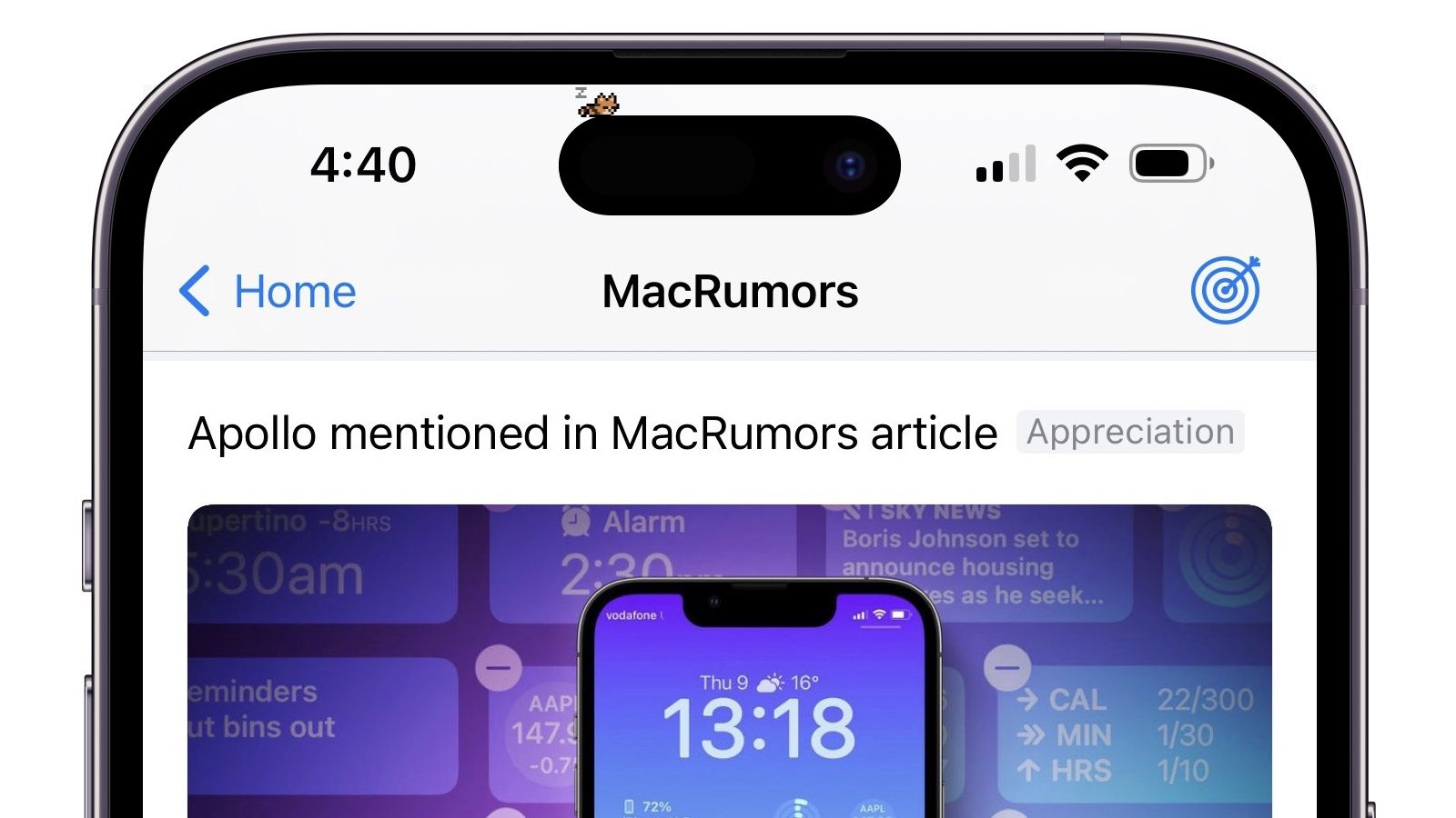 Apollo App Adds ‘Pixel Pals’ to the iPhone 14 Pro Dynamic Island – MacRumors