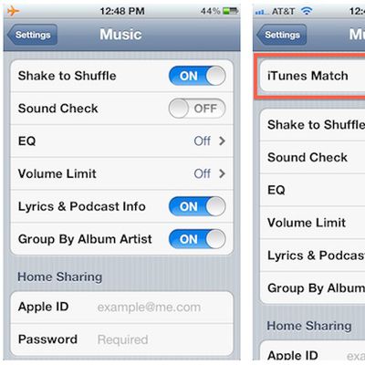 itunes match ios 5 toggle