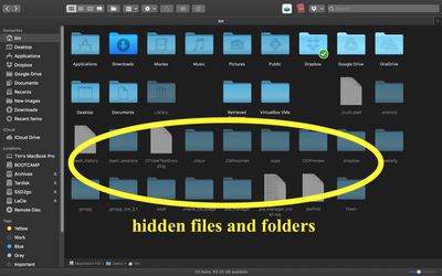 how to reveal hidden files and folders on Mac