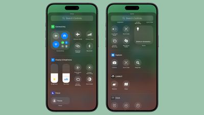 مرکز کنترل ios 18 beta 6