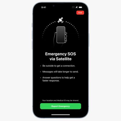 emergency sos via satellite