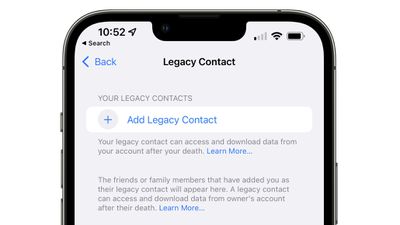 apple ios 15 2 legacy contact