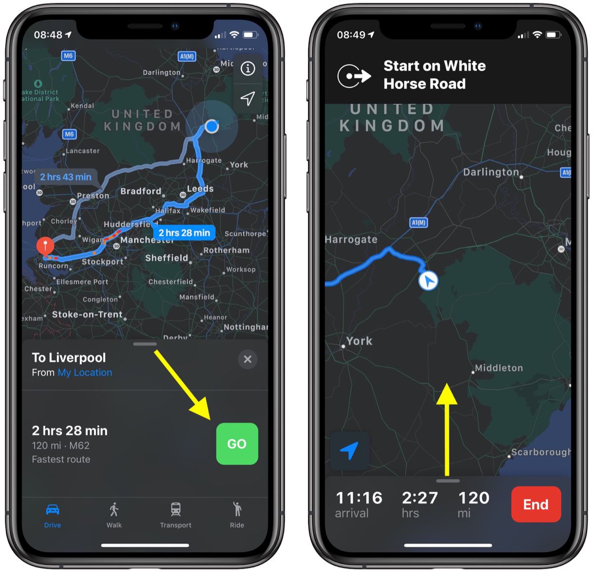 iPhone で Apple Maps Live ETA を共有する方法