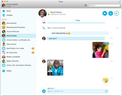 make someone a favorit in skype for mac