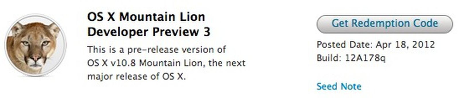 Apple Releases OS X Mountain Lion Developer Preview 3 - MacRumors