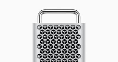 Gros plan de la tour Mac Pro